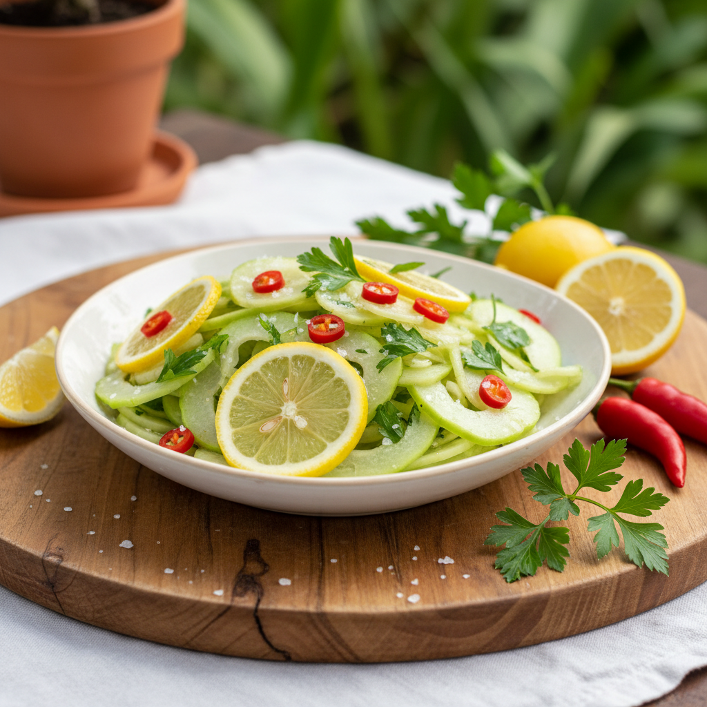 Salade de chouchou (christophine, chayotte)