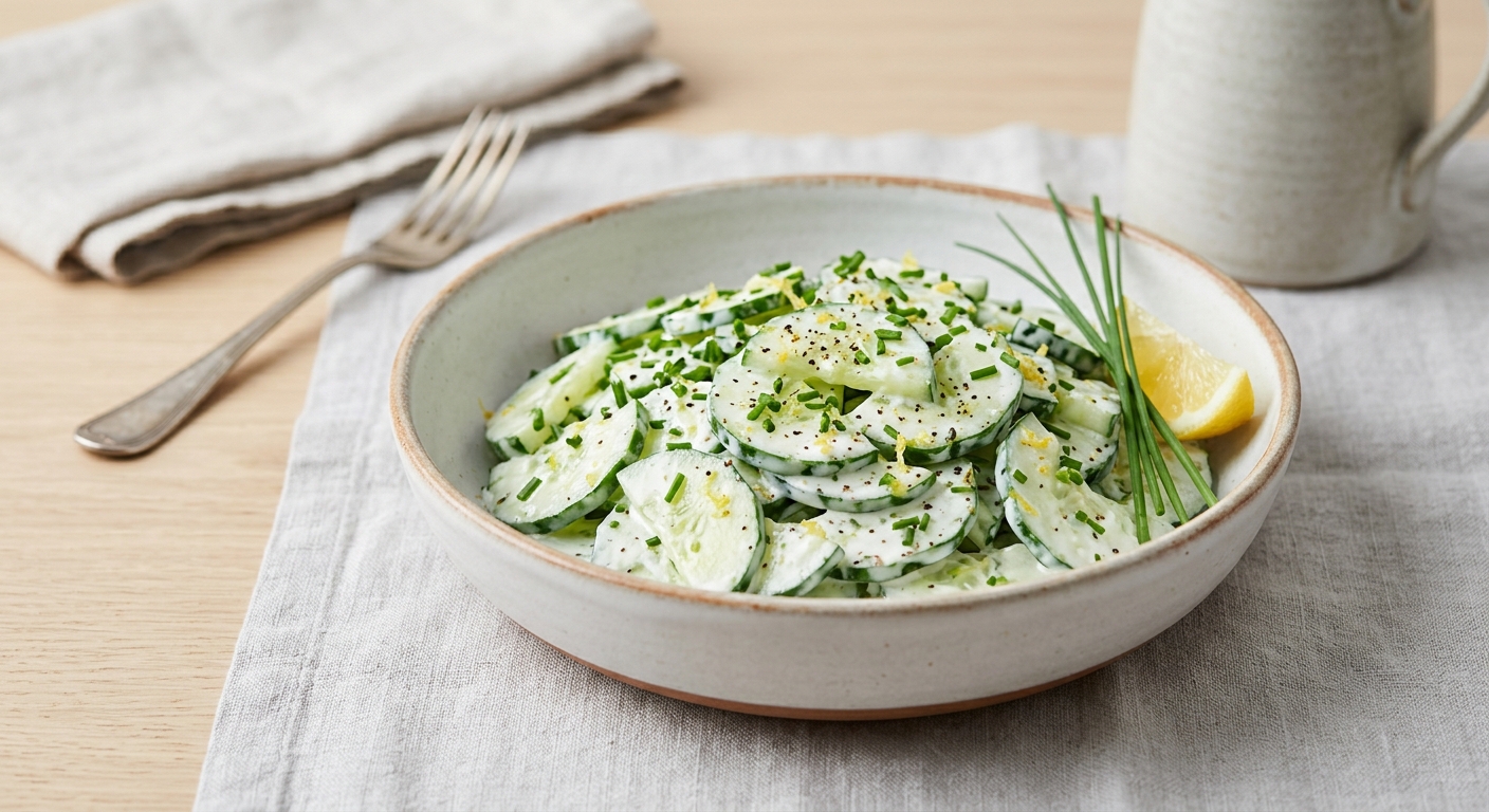Salade de concombre au yaourt simple