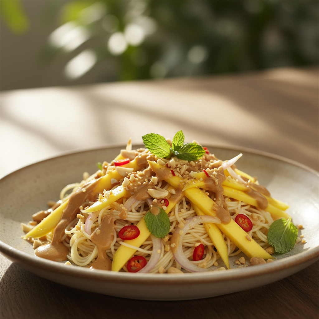 Salade de nouilles à la mangue