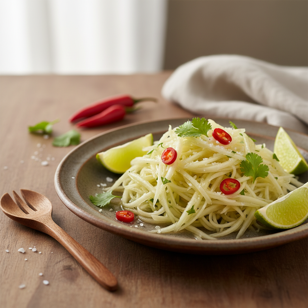 Salade de papayes vertes