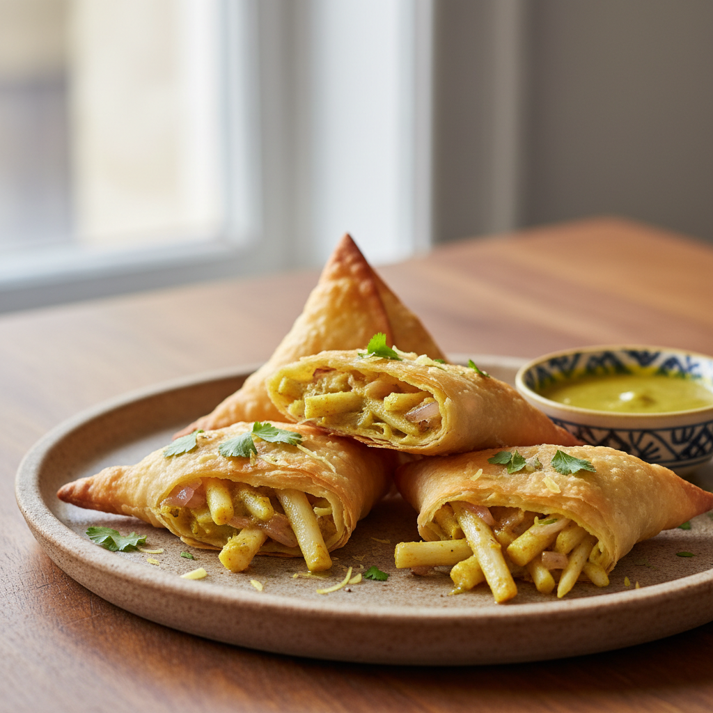 Samoussas de salsifis au curry