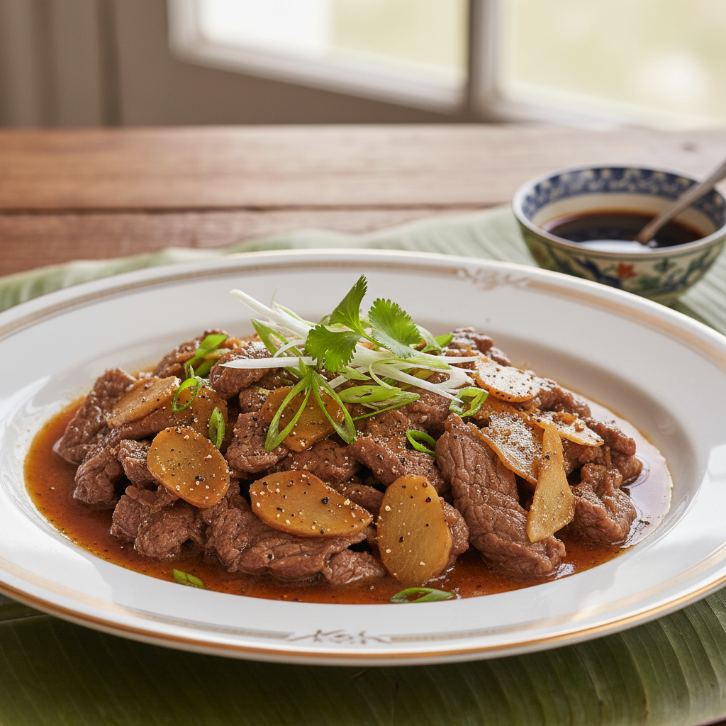 Sauté de boeuf aux gingembres