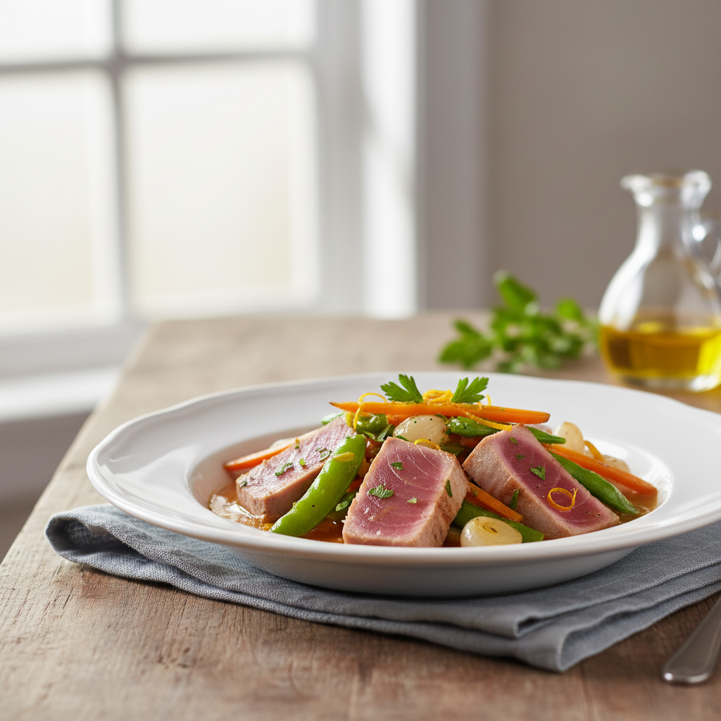 Sauté de thon et de légumes