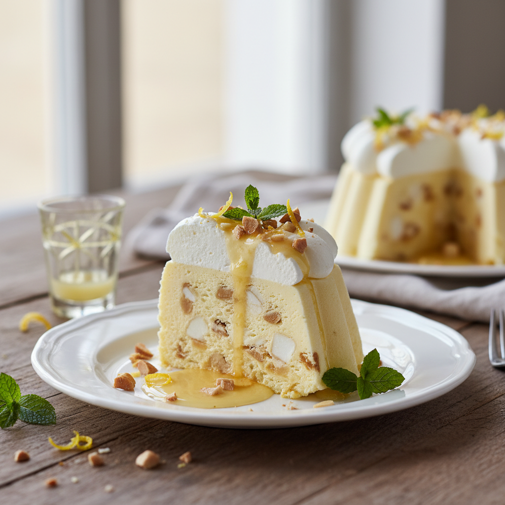 Semifreddo au nougat tendre et au limoncello