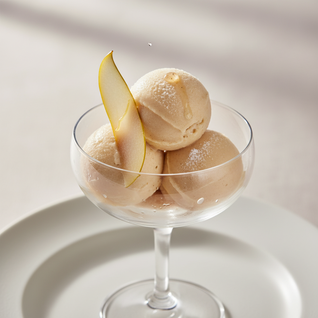 Sorbet poire et eau-de-vie