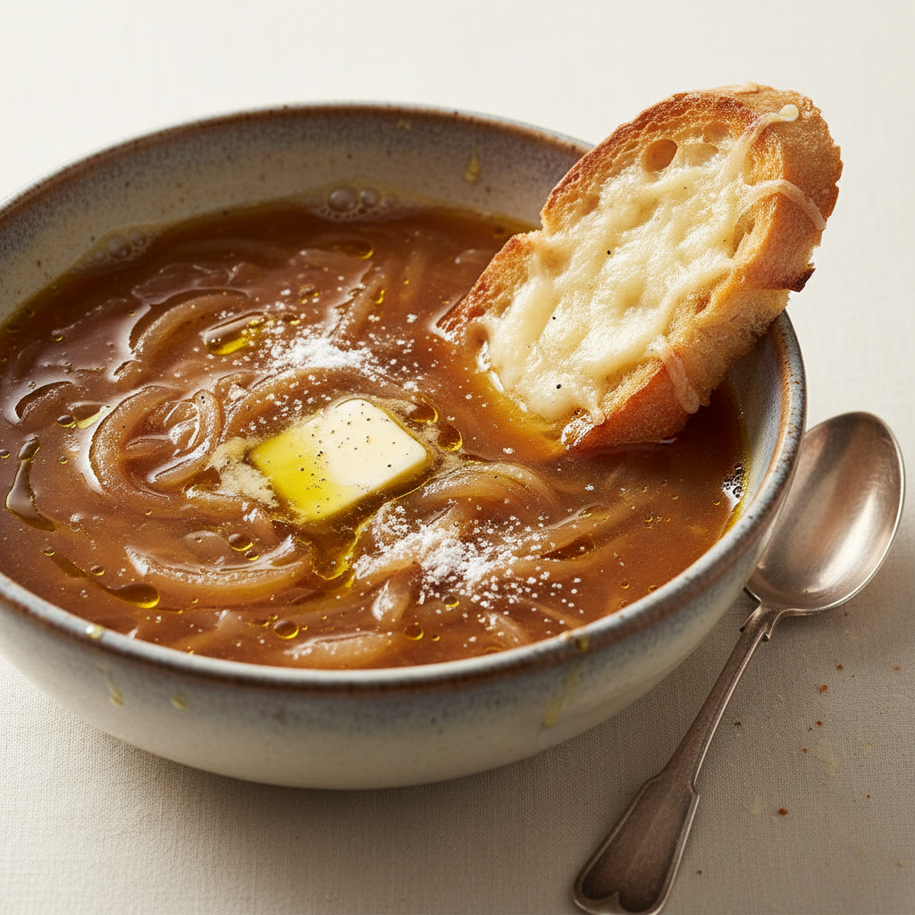 Soupe à la bière et oignons