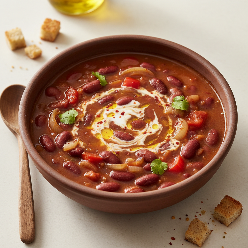 Soupe de haricots rouges épicée