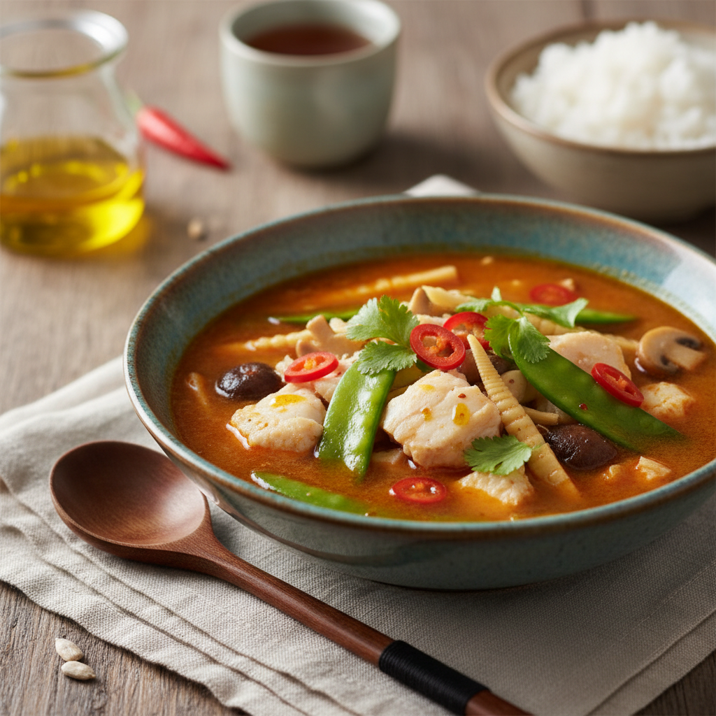 Soupe de poisson pimentée