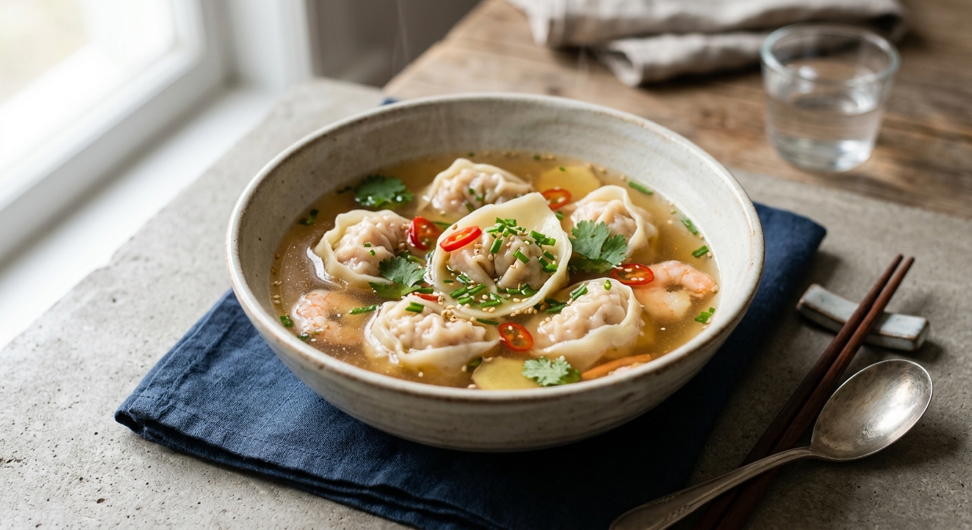 Soupe de wonton aux crevettes