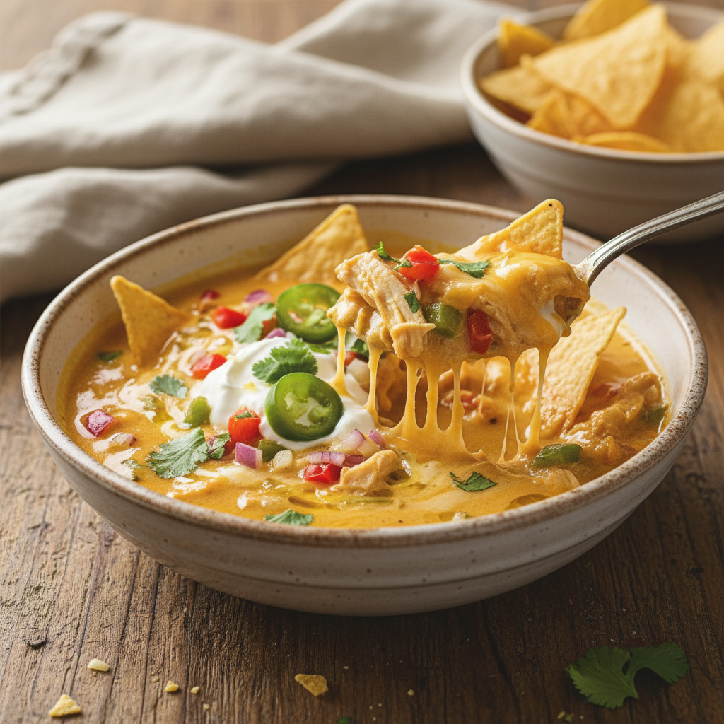 Soupe nacho au poulet