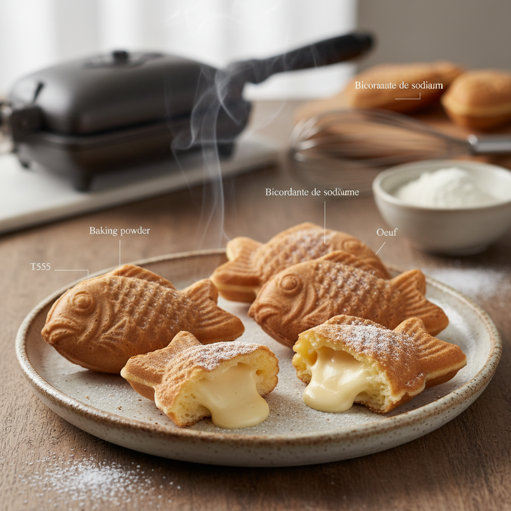 Taiyaki à la crème pâtissière