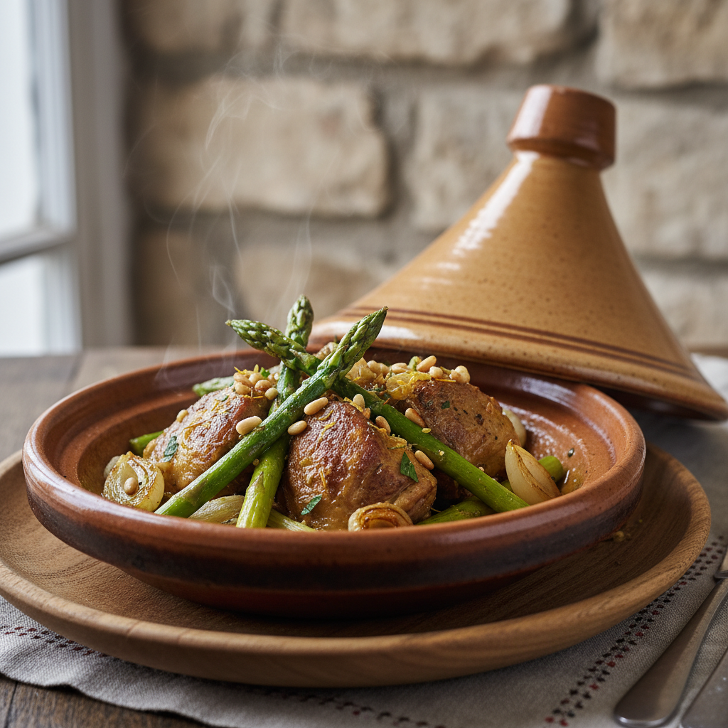 Tajine d’asperges vertes