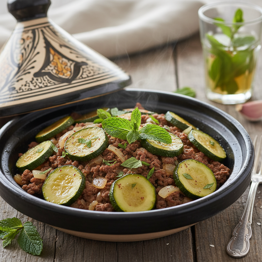 Tajine de courgettes à la viande