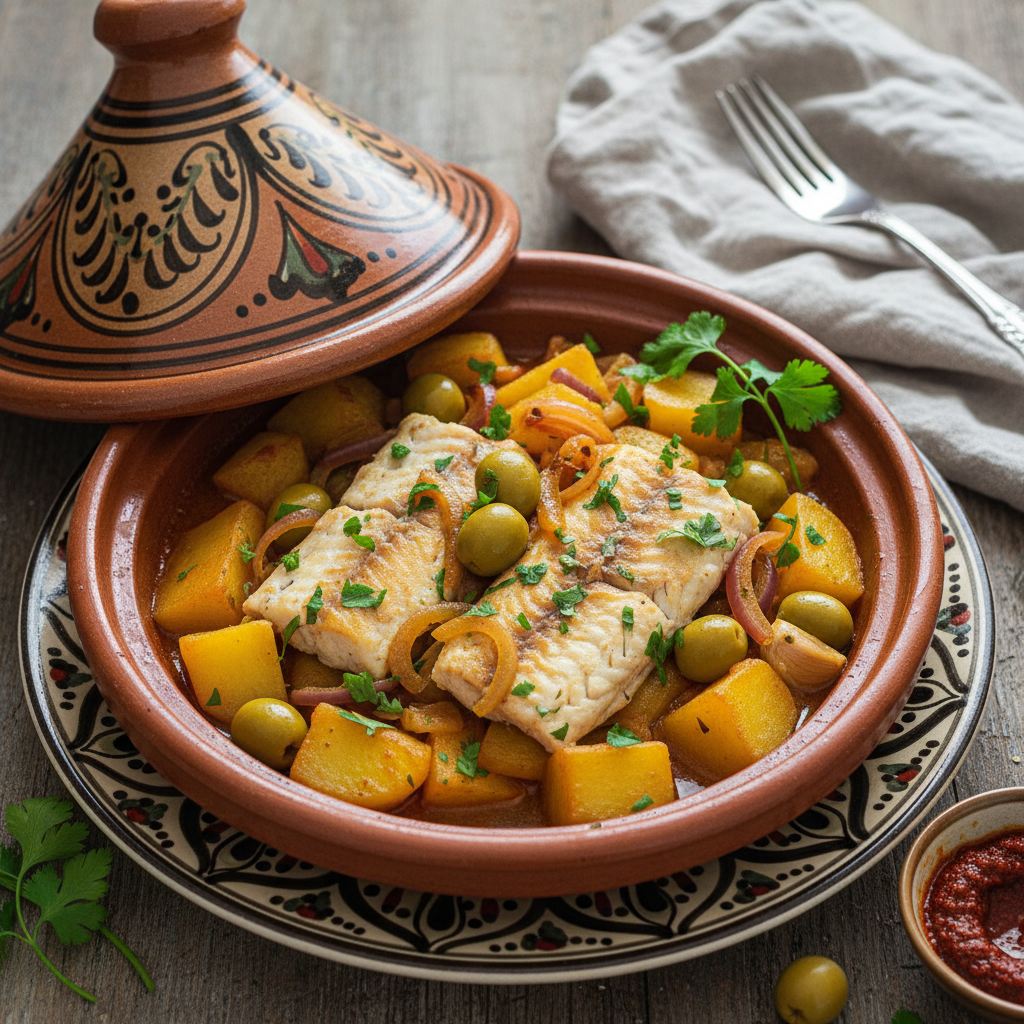Tajine de poisson aux olives