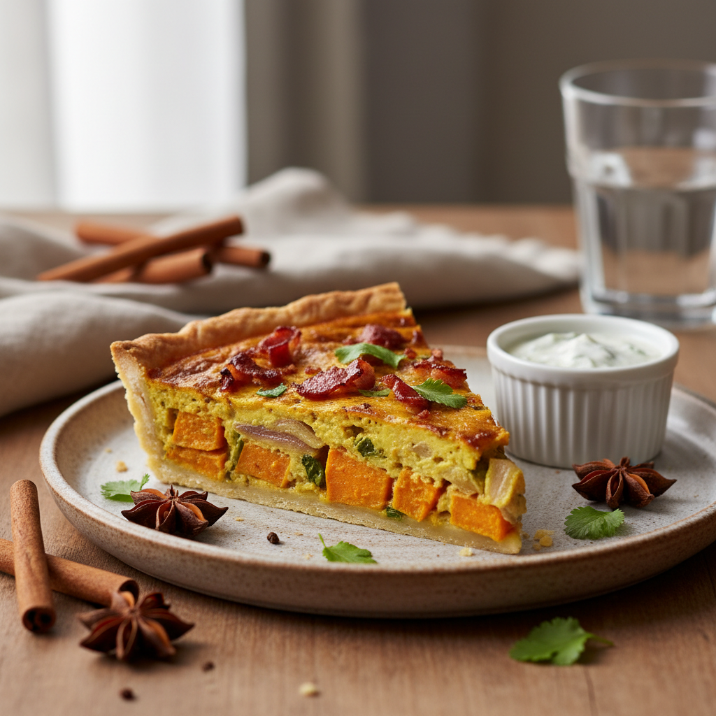 Tarte à la patate douce & curry
