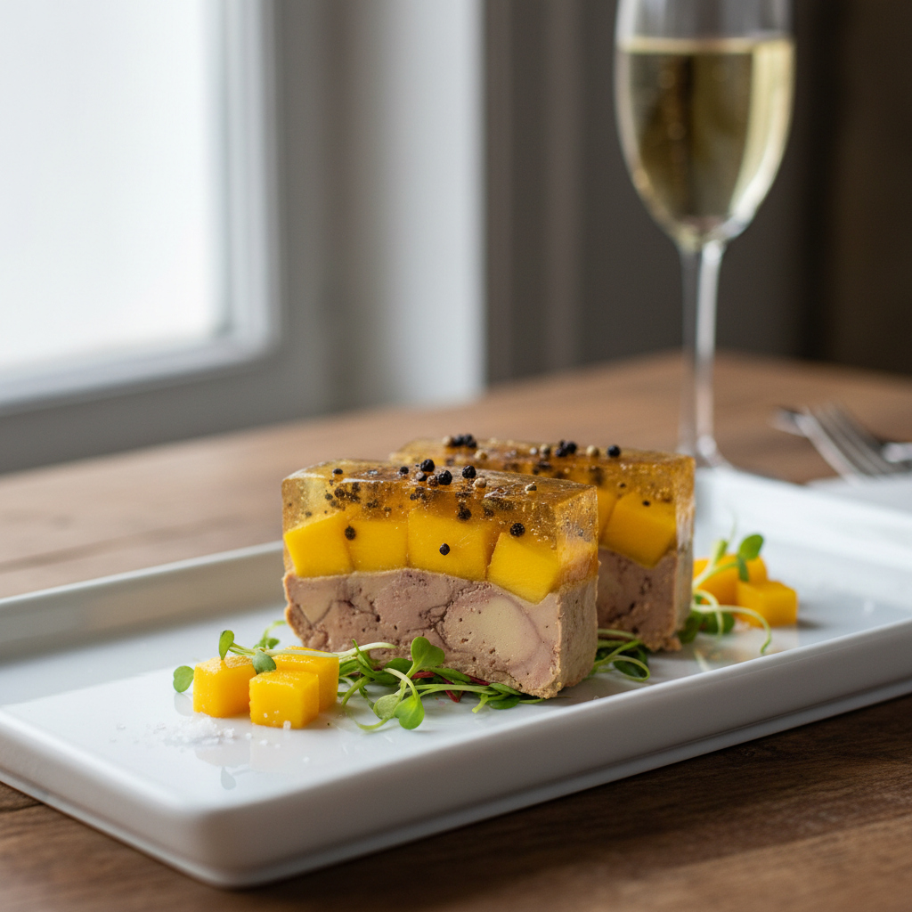 Terrine de foie gras aux mangues de Mireille