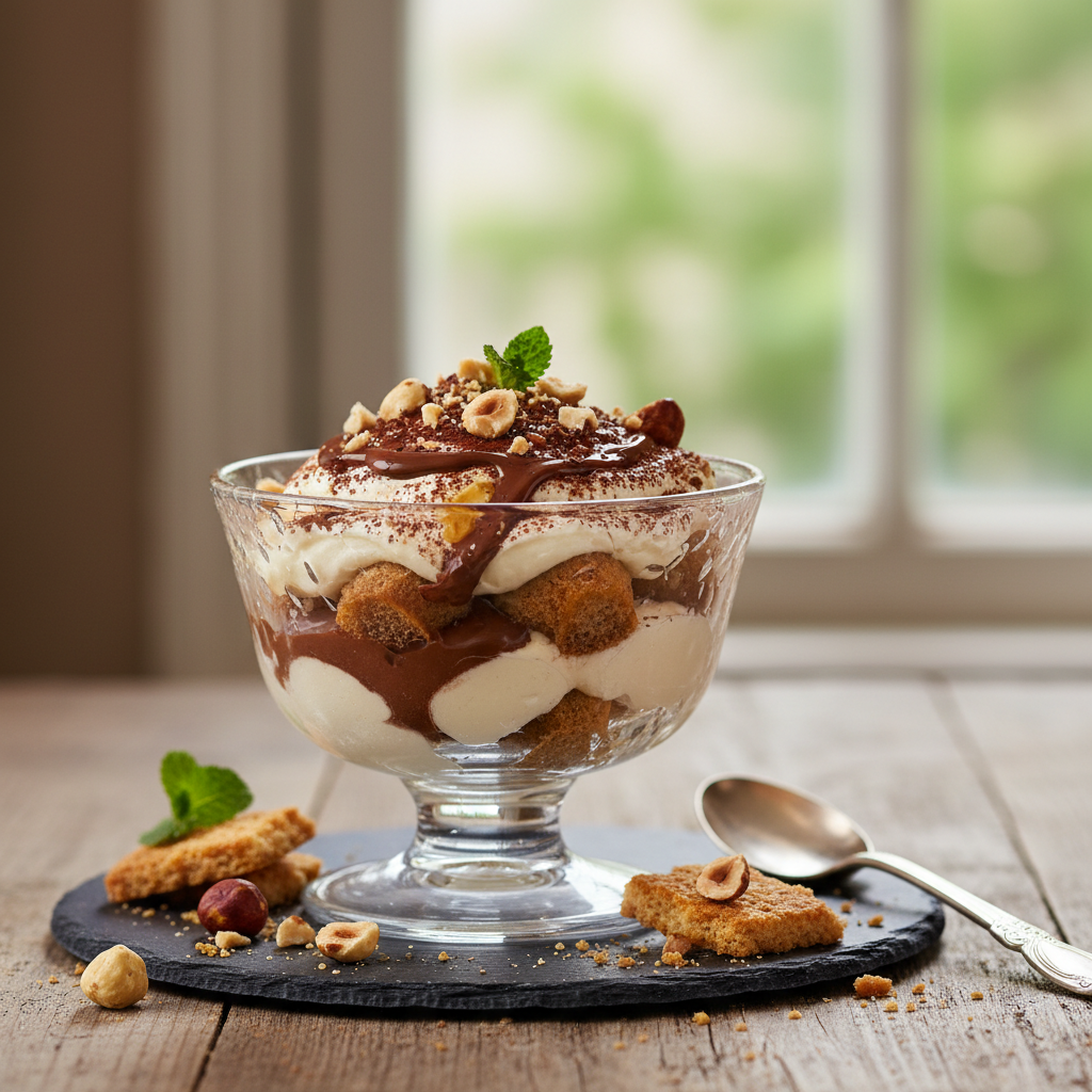 Tiramisu gianduja et noisettes