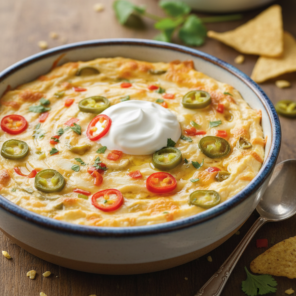 Trempette au fromage à la crème et jalapenos