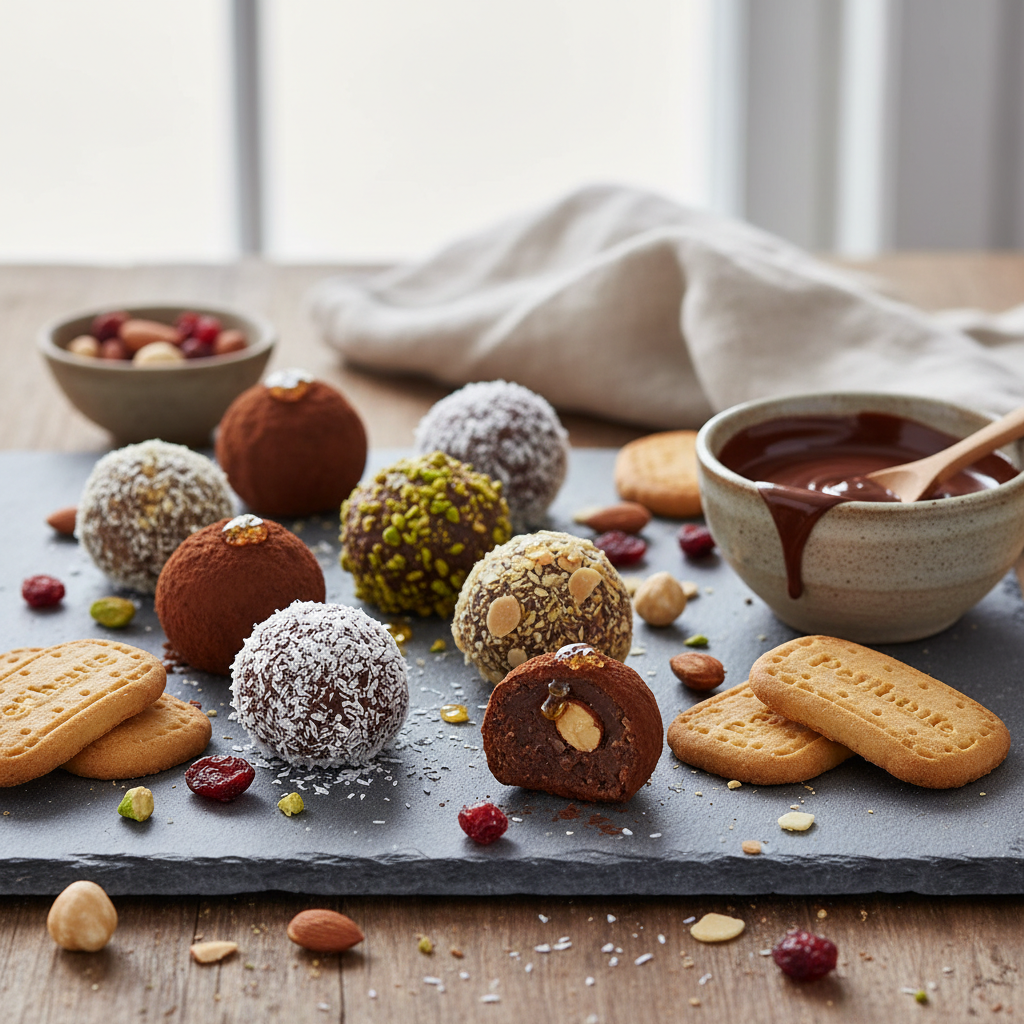 Truffes chocolat et fruits secs