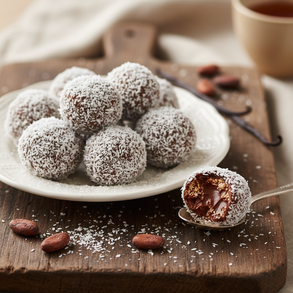 Truffes coco et chocolat