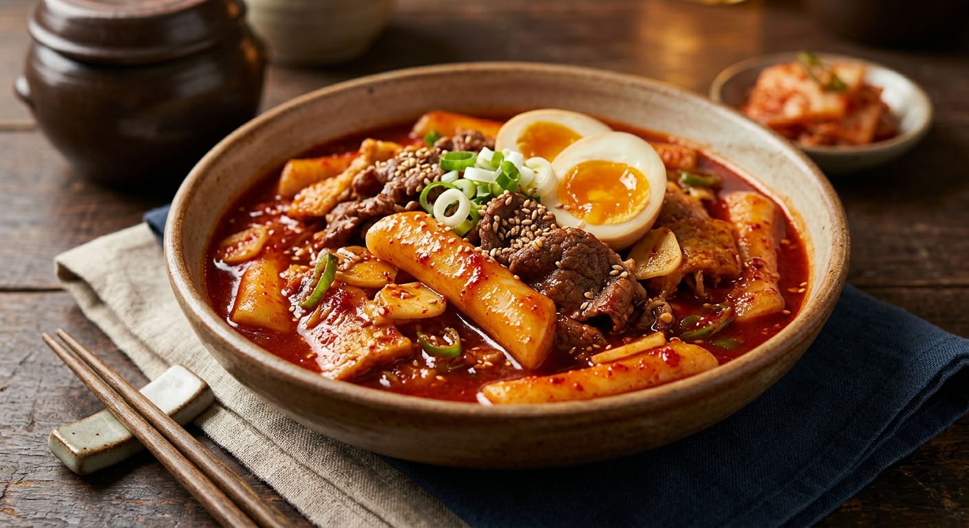 Tteokbokki bœuf spicy