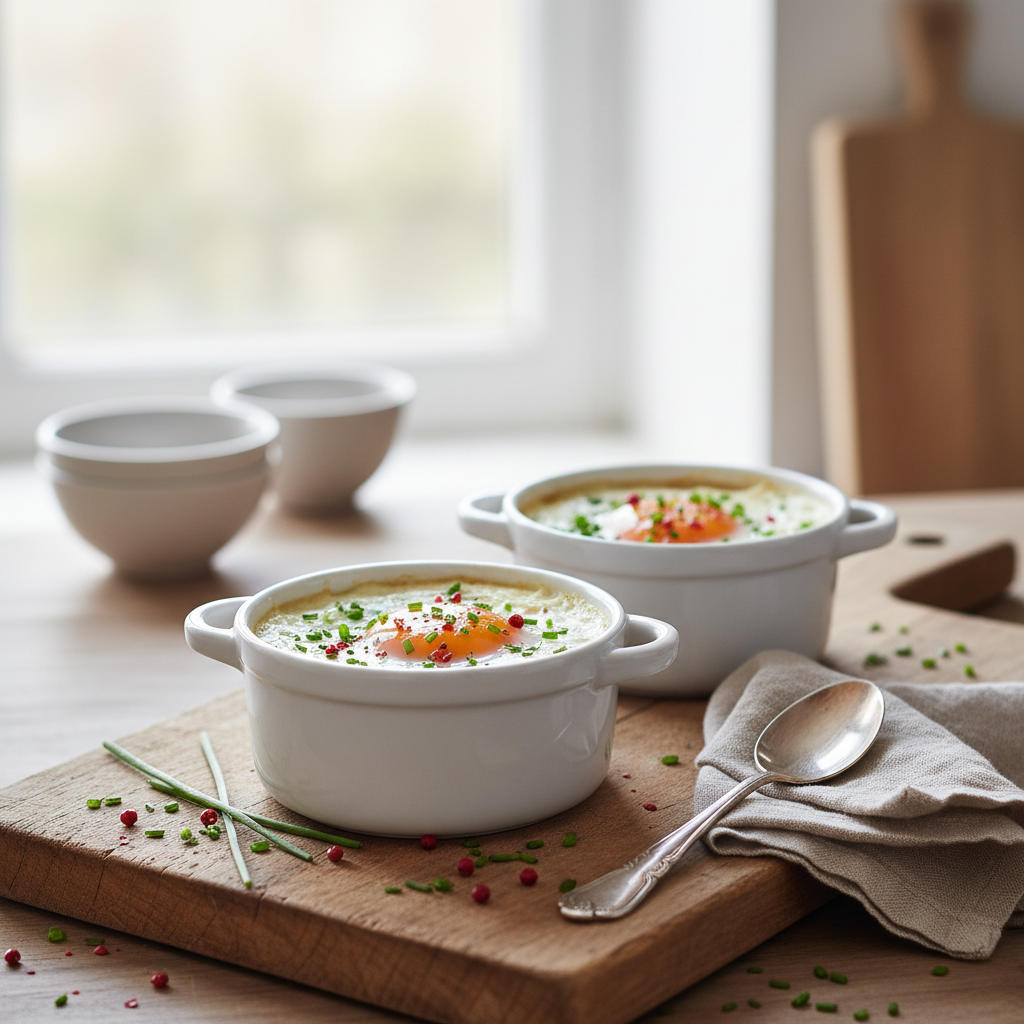 Oeufs En Cocotte à la crème