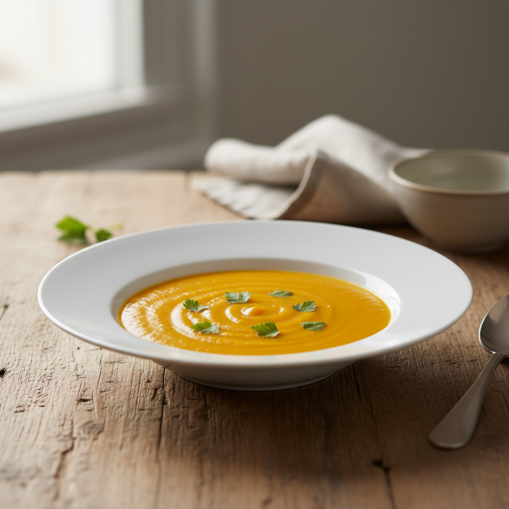 Velouté de mini-potirons au lait d'amandes